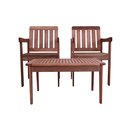 Ver imagem 2 de Conjunto 02 Cadeiras Poltrona e Mesa de Centro Madeira Maciça Jardim Varanda
