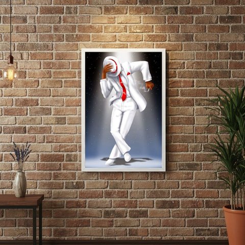 Quadro Decorativo Umbanda Zé Pelintra - 70x50cm:moldura Branca
