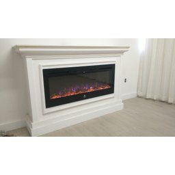 Lareira Elétrica Parede de Embutir Aquecedor Preta 50 Polegadas 220w Chaleur Brasil - 6