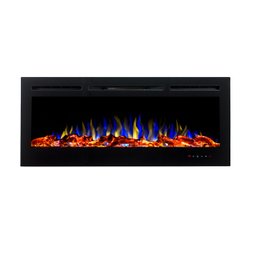 Lareira Elétrica Parede de Embutir Aquecedor Preta 50 Polegadas 220w Chaleur Brasil - 1