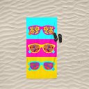 Ver imagem 3 de Toalha de Praia Banho Piscina Macia Aveludada 140x70cm Estampa 08 Óculos