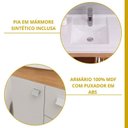 Ver imagem 5 de Gabinete Suspenso com Cuba e Espelheira Isa Cinamomo/Branco