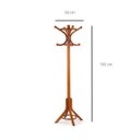 Ver imagem 2 de Cabideiro de Chão Pendurador Mancebo Royal Madeira Maciça Amêndoa