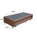 Ver imagem 3 de Cama Box Bicama Auxiliar Solteiro Suede Espuma 8cm 88x188x40 Marrom