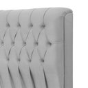 Ver imagem 5 de Cabeceira Cama King Estofada 1,93 - Inca Veludo Cinza Claro