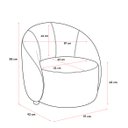 Ver imagem 6 de Poltrona Decorativa Orgânica Giratória Kit 2 Lua Sintético PU Whisky D03 - D’Rossi