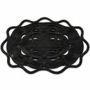 Ver imagem 1 de 4 Sousplat de Corda Náutica Riviera Oval Ondulado Mesa Posta - Preto