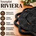 Ver imagem 2 de 4 Sousplat de Corda Náutica Riviera Oval Ondulado Mesa Posta - Preto