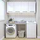 Ver imagem 1 de Lavanderia Modulada Guarapari 2 Armários Aéreos Kaiki Móveis Branco