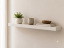Ver imagem 1 de Prateleira 120x28x1,8 cm em MDF Branco com Suporte Invisível | Suporta até 7 kg