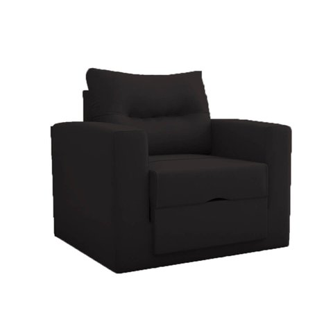 Poltrona-cama Marlene Solteiro - Veludo Preto