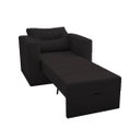 Ver imagem 2 de Poltrona-cama Marlene Solteiro - Veludo Preto