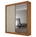 Ver imagem 2 de Guarda Roupa São Paulo 2 Pts com Espelho Cinamomo/off - Leifer