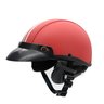 Capacete Coquinho Scooter Moto Elétrica Bike Couro Vermelho - 1