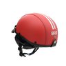 Capacete Coquinho Scooter Moto Elétrica Bike Couro Vermelho - 3