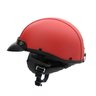 Capacete Coquinho Scooter Moto Elétrica Bike Couro Vermelho - 2