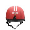 Capacete Coquinho Scooter Moto Elétrica Bike Couro Vermelho - 4