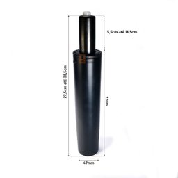 Pistão Coluna Á Gás para Cadeiras 150kg Classe 4 Preto Reforçada - 2