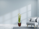 Ver imagem 2 de Planta Árvore Artificial Grass Com Flor 90 cm Kit + Vaso S. Marrom 30 cm