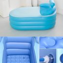 Ver imagem 6 de Banheira Inflavel Portatil Spa Termica com Encosto em Pvc Luxo para Banho de Gelo ou Quente Adulto I
