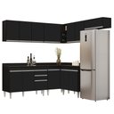 Ver imagem 1 de Armário de Cozinha Modulado de Canto 7 Peças Cp20 Balcão com Tampo Preto - Lumil Lumil Móveis
