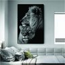 Quadro Casal Leão Amor - Tela Única - 150 x 100 cm - Chassi - 1
