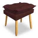 Ver imagem 4 de Kit 2 Puffs Decorativo Opala Suede Marsala Pés Palito Dal Poz Estofados