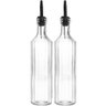 Kit 2 Garrafas para Azeite de Vidro 500ml com Bico Dosador Lyor Vegas Vinagre Transparente - 1