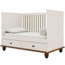 Ver imagem 7 de Berço Americano Mini Cama com 2 Gavetas e Mosquiteiro Alegra S05 Off White Nogueira - Lyam Decor