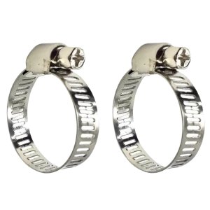 Abraçadeira Aço Inox Rosca Sem Fim 1" Polegada 16 - 25mm Reforçada | Kaza Inteligente | Kit 02 Un