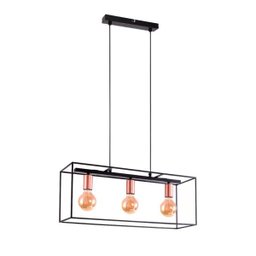 Lustre Pendente Quality Quadra 1360 Preto E27 Bivolt - 1