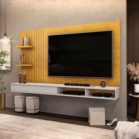 Painel para Tv Suspenso Ambiente Bento Cedro Bali – Dj Móveis