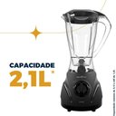 Ver imagem 2 de Liquidificador Britânia BLQ900A 600W 2.1L 3 Velocidades Preto 110V