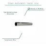 Tubo em aço inox redondo 2" 50,80mm, tam:50cm AISI 304 premium TUBO METALON 50,80MM TUBOS INOX - 2