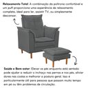 Ver imagem 6 de Poltrona Decorativa Sala de Estar Quarto Leitura Paris Suede Cinza