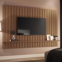 Ver imagem 2 de Painel Suspenso Link 2.0 Ripado Castanho para Tv até 70" - Hb Móveis
