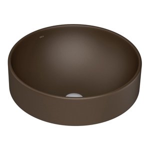 Cuba de Sobrepor Lavatório Redonda 40x40cm Marrom Fosco - L.1050.22
