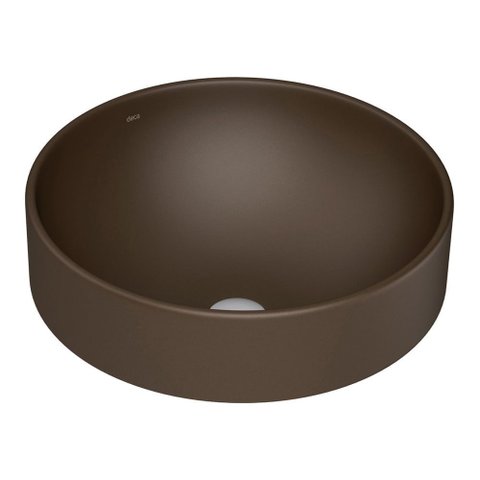 Cuba de Sobrepor Lavatório Redonda 40x40cm Marrom Fosco - L.1050.22