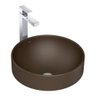 Cuba de Sobrepor Lavatório Redonda 40x40cm Marrom Fosco - L.1050.22 - 2