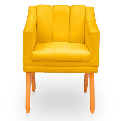 Poltrona Cadeira para Sala Confortável Moderna e Reforçada Mila Suede