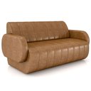 Ver imagem 1 de Sofá 2 Lugares Sala Living Orgânico 168cm Fávara K01 Couríssimo Whisky - Lyam Decor
