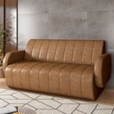 Ver imagem 2 de Sofá 2 Lugares Sala Living Orgânico 168cm Fávara K01 Couríssimo Whisky - Lyam Decor