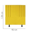 Ver imagem 2 de Cabeceira para Cama Box Solteiro 90 Cm Grécia:amarelo