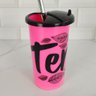Copo De Tererê Chimarrão Gelado 450ml Copo Para Tererê De Plástico Com Tampa Rosa - 5