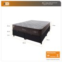 Ver imagem 4 de Cama Box Baú Queen Preto + Colchão Molas Ensacadas Orlando 158x198x72cm