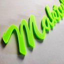 Ver imagem 3 de Adorno De Parede "Maktub" - Já Estava Escrito - Lettering, 3D, quadrinho - Toque 3D:Verde Limão