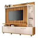 Ver imagem 2 de Estante Home Theater Ambiente Titan Cinamomo Off White - HB Móveis