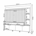 Ver imagem 5 de Estante Home Theater Ambiente Titan Cinamomo Off White - HB Móveis