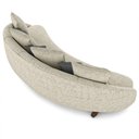 Ver mais imagens de Sofá Living 3 Lugares 265cm Pés Madeira Morales com Almofadas Linho Bege Areia/Cinza G52 - Gran Belo