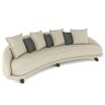 Sofá Living 3 Lugares 265cm Pés Madeira Morales com Almofadas Linho Bege Areia/Cinza G52 - Gran Belo - 2